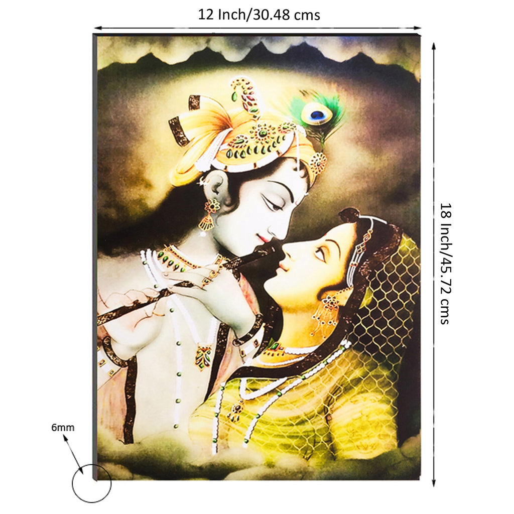 6MM MDF Radha Krishna Satin Matt Texture UV Art Painting Kafalo
