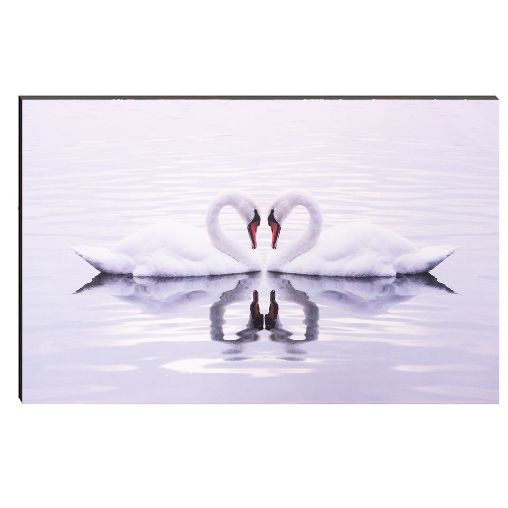 6MM MDF Swan Couple Satin Matt Texture UV Art Painting Kafalo