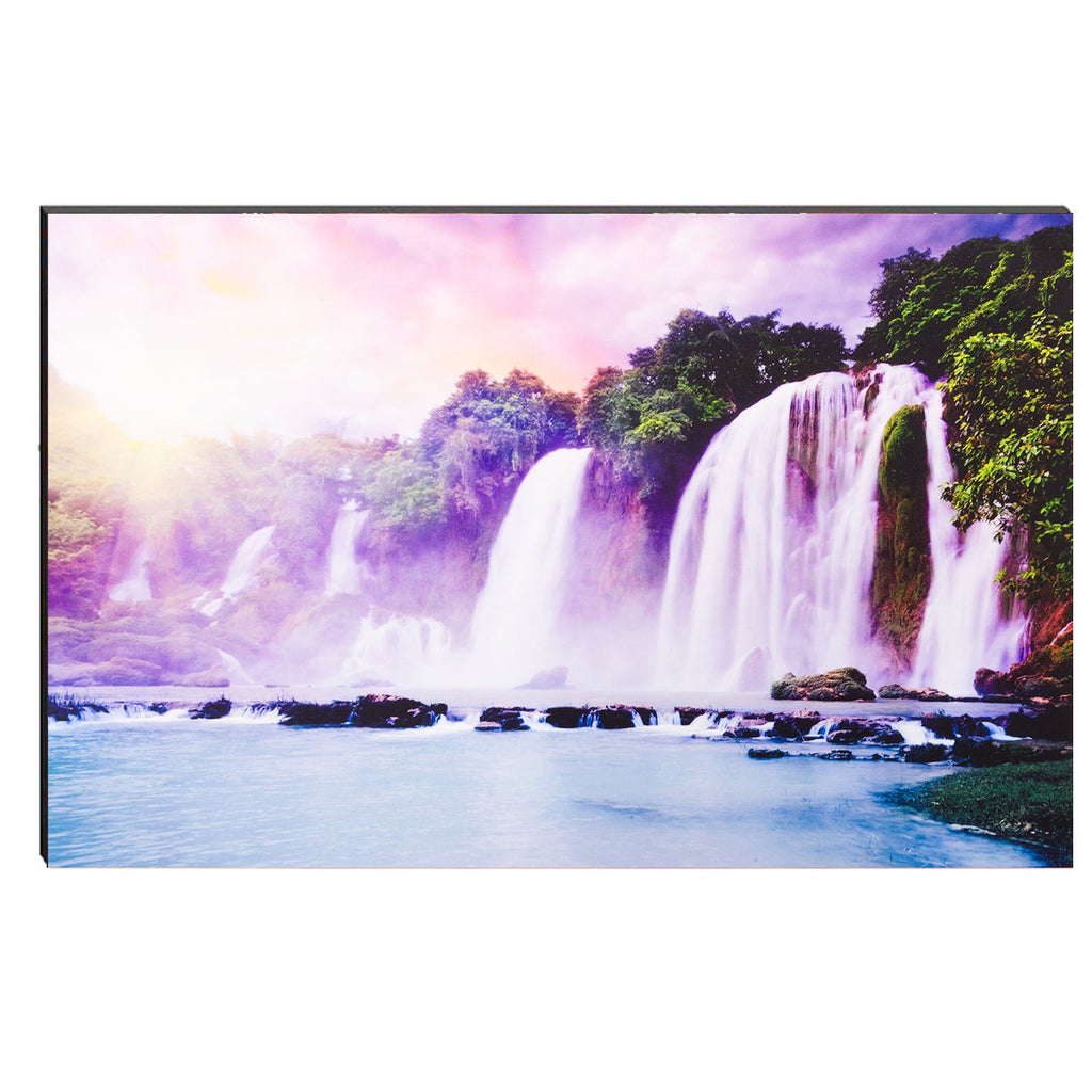 6MM MDF Beautiful Waterfalls View Satin Matt Texture UV Art Painting Kafalo