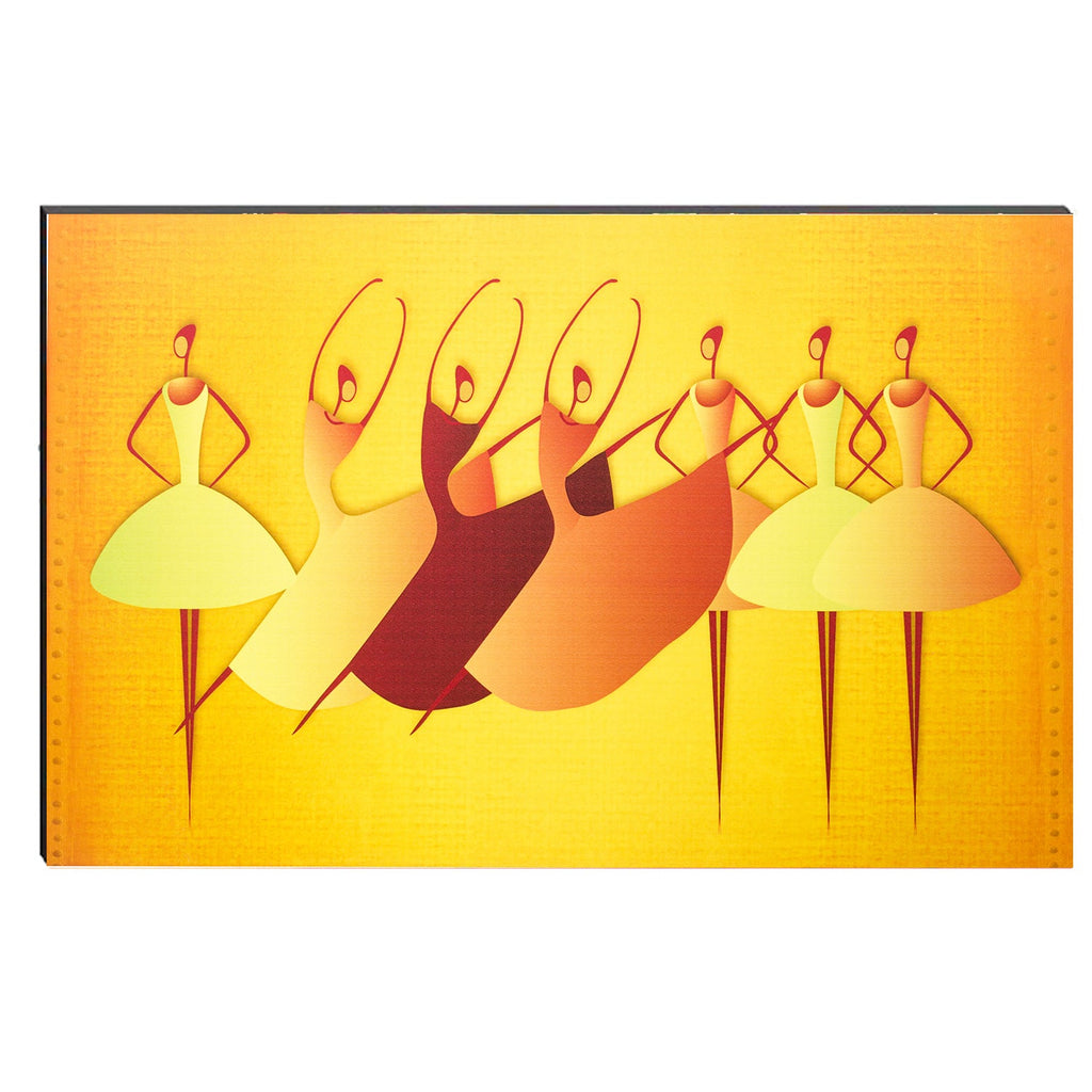 6MM MDF Dancing Girls Satin Matt Texture UV Art Painting Kafalo