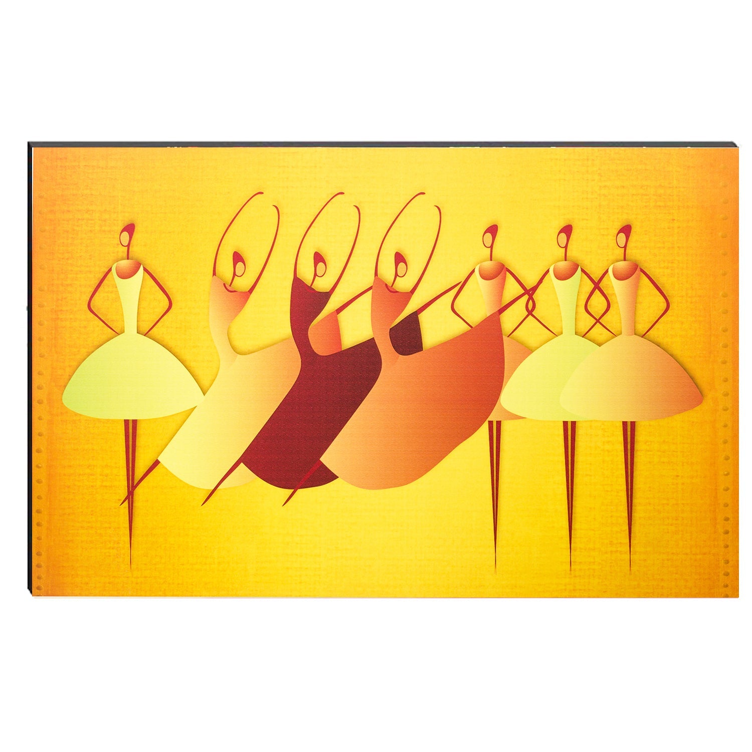 6MM MDF Dancing Girls Satin Matt Texture UV Art Painting Kafalo