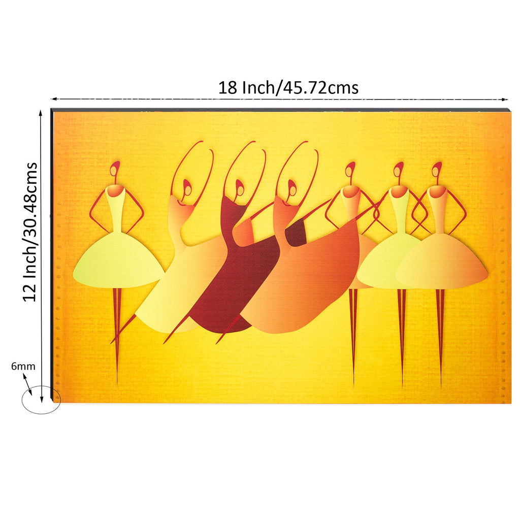 6MM MDF Dancing Girls Satin Matt Texture UV Art Painting Kafalo