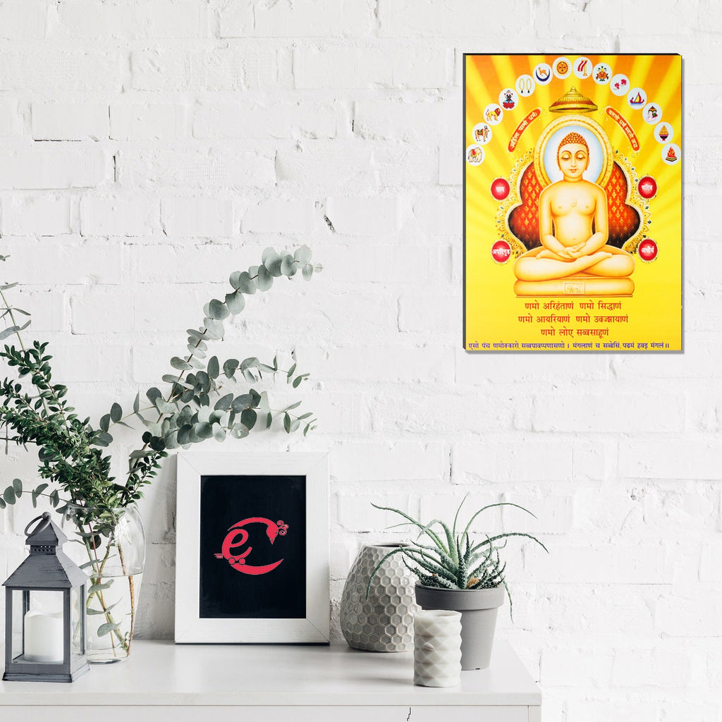 6MM MDF Lord Mahavir Satin Matt Texture UV Art Painting Kafalo