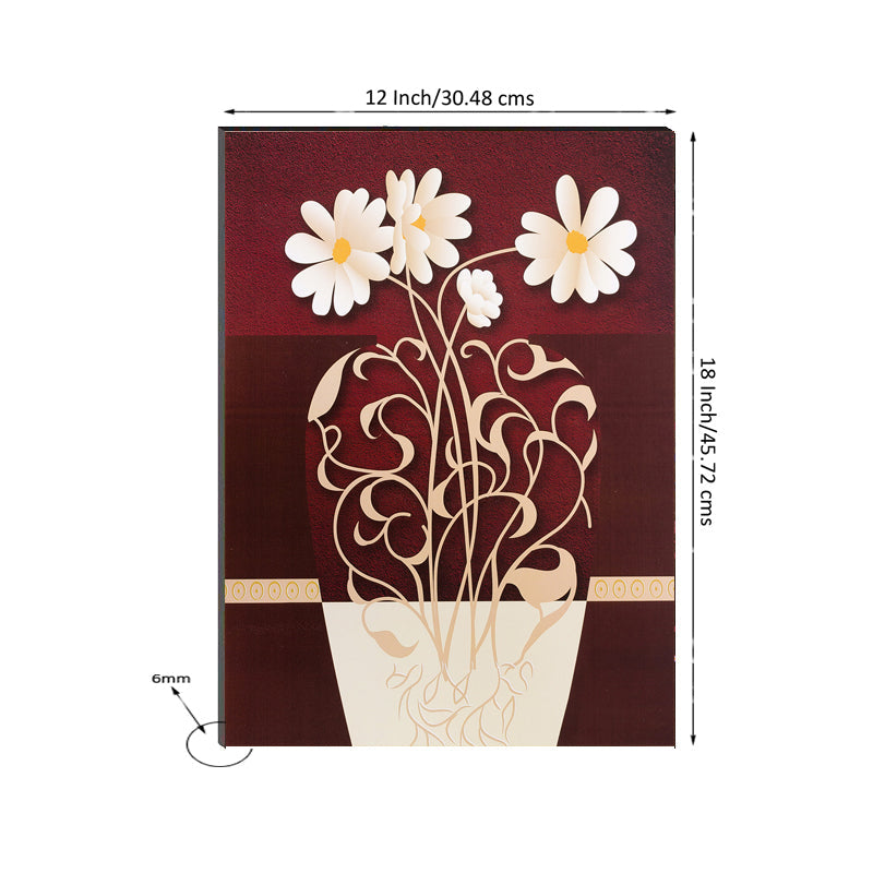 6MM MDF Botanical Floral Satin Matt Texture UV Art Painting Kafalo