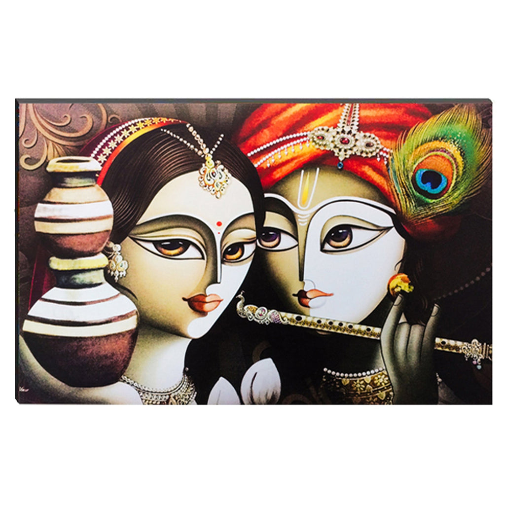 6MM MDF Radha Krishna Satin Matt Texture UV Art Painting Kafalo