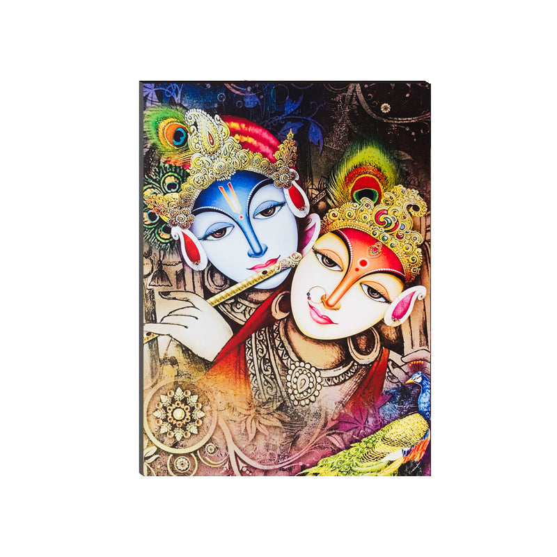 6MM MDF Radha Krishna Satin Matt Texture UV Art Painting Kafalo