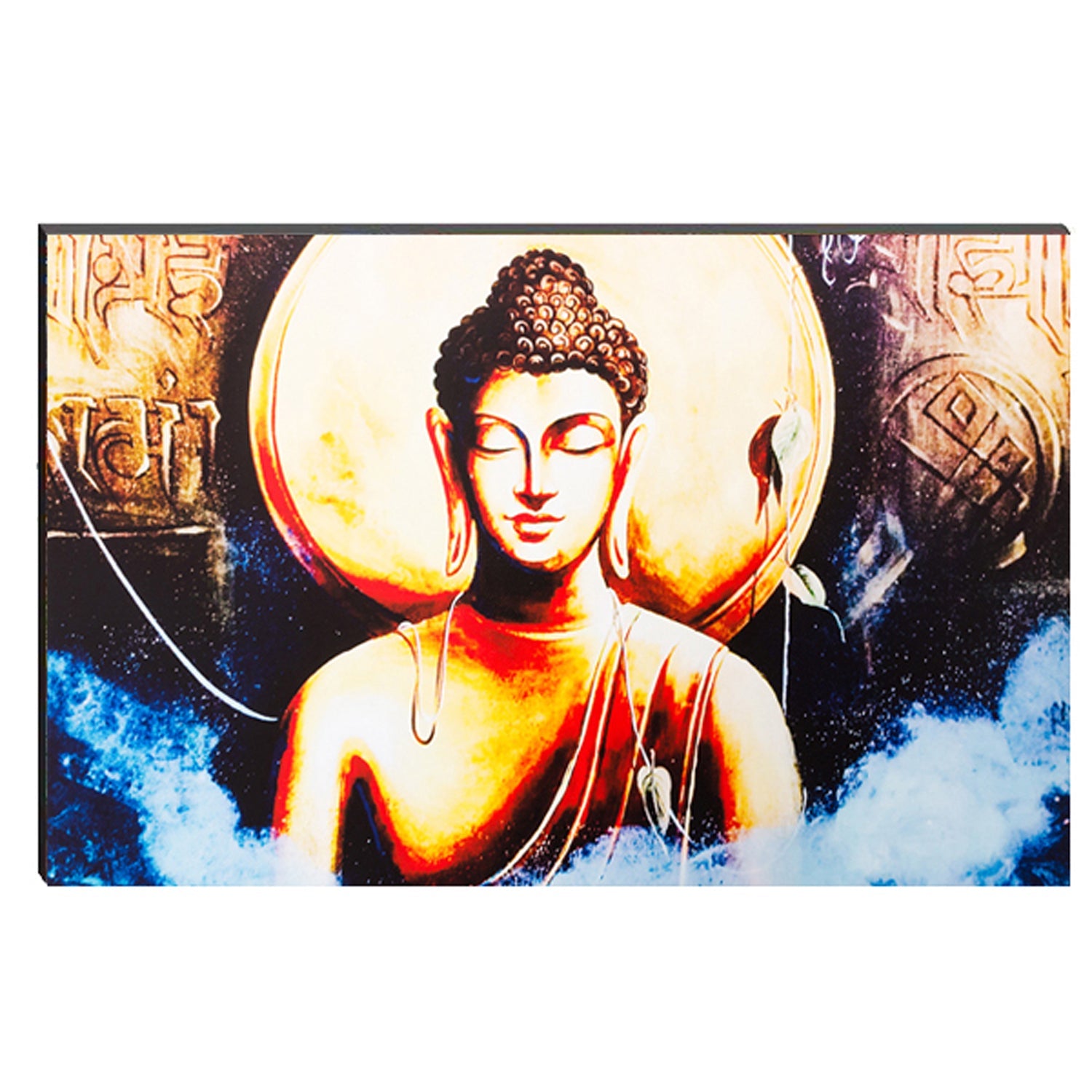 6MM MDF Meditating Lord Buddha Satin Matt Texture UV Art Painting Kafalo