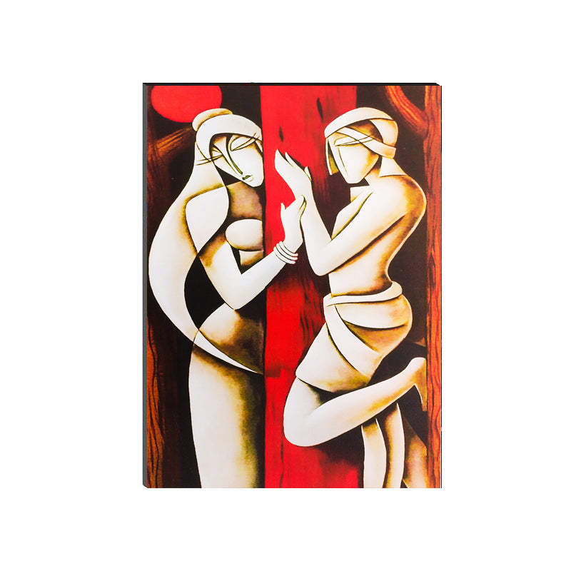 6MM MDF Romantic Couple Satin Matt Texture UV Art Painting Kafalo