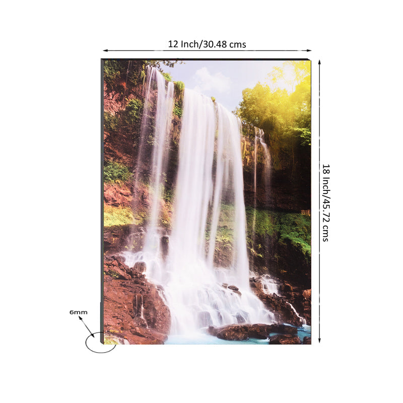 6MM MDF Waterfall Scenic View Satin Matt Texture UV Art Painting Kafalo