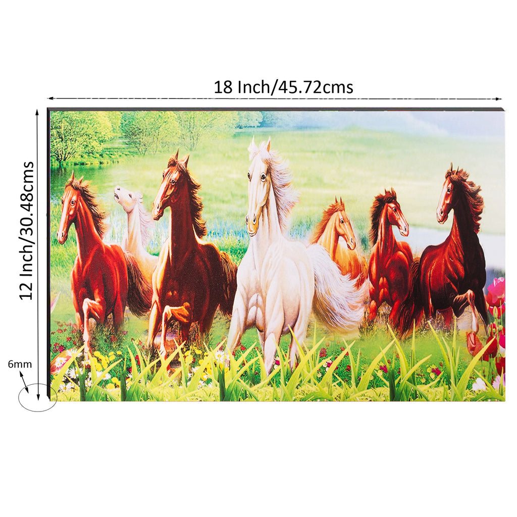 Seven Running Horses Painting Digital Printed Animal Wall Art Kafalo