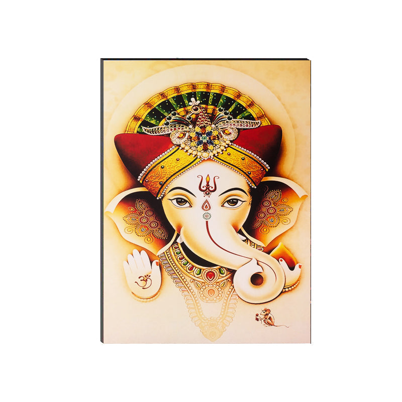 6MM MDF Lord Ganesha Satin Matt Texture UV Art Painting Kafalo
