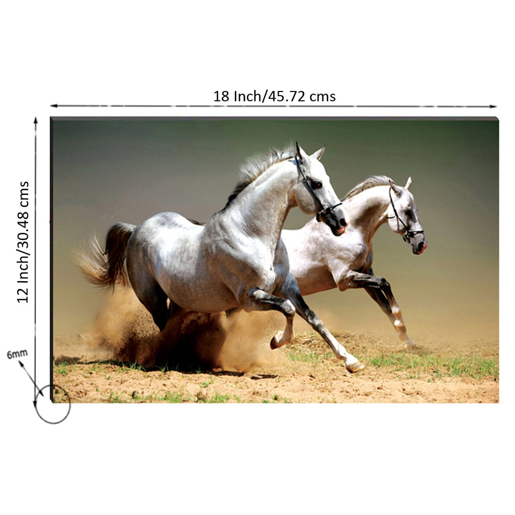 6MM MDF Running Horses Satin Matt Texture UV Art Painting Kafalo