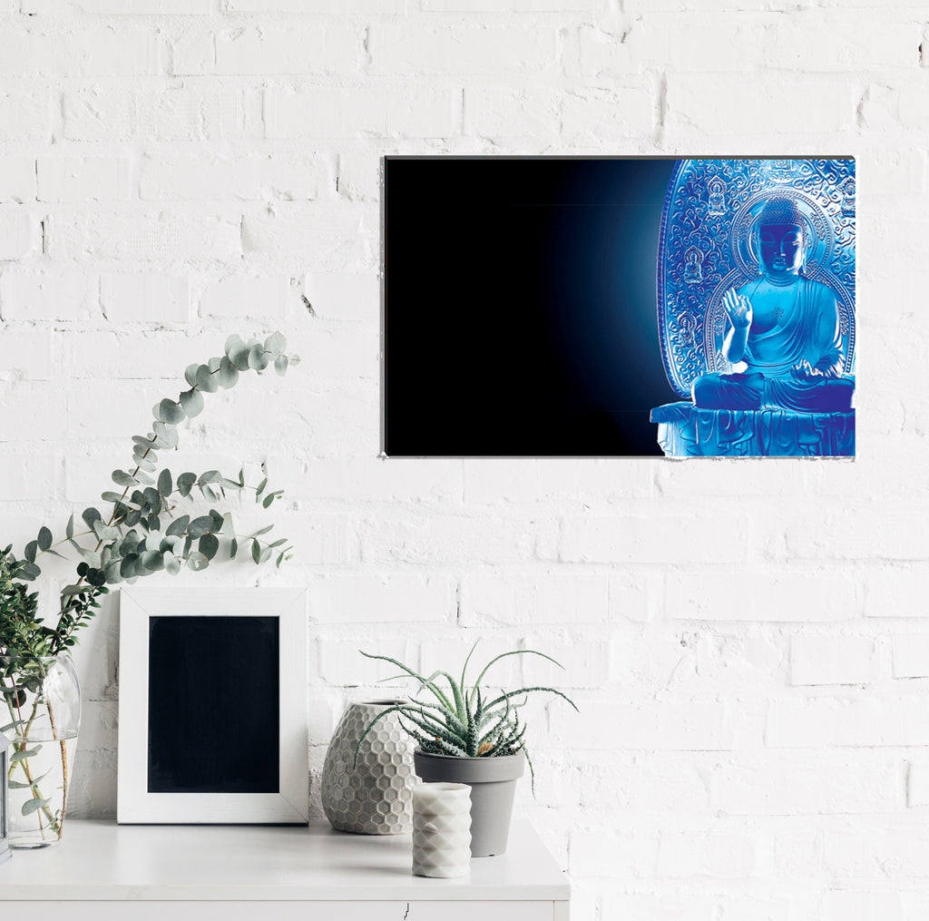 6MM MDF Meditating Lord Buddha Satin Matt Texture UV Art Painting Kafalo