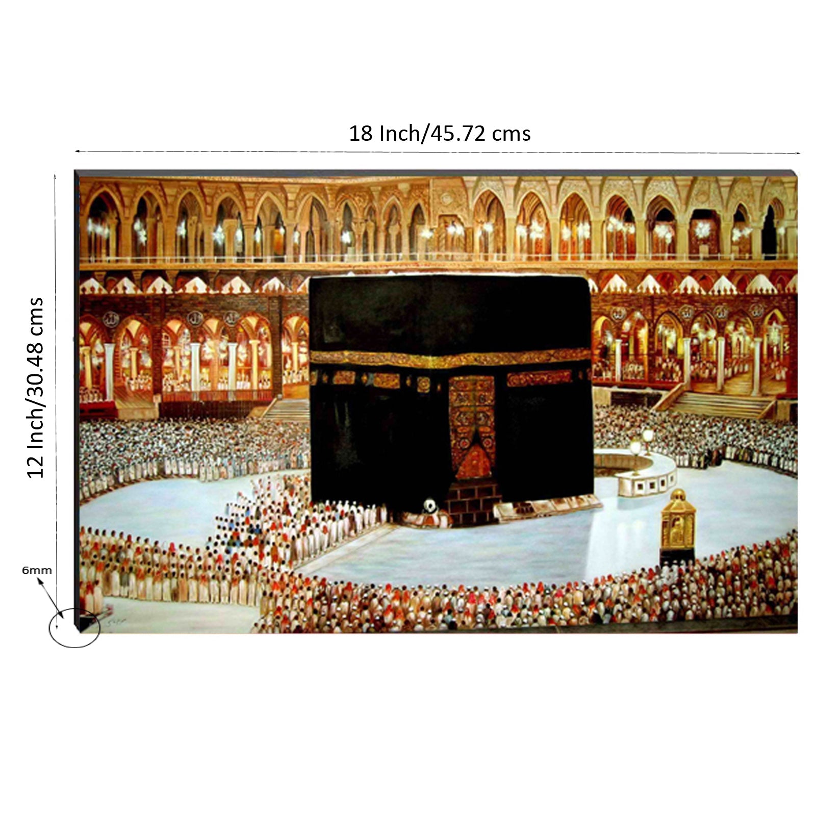 6MM MDF Mecca Madina Satin Matt Texture UV Art Painting Kafalo