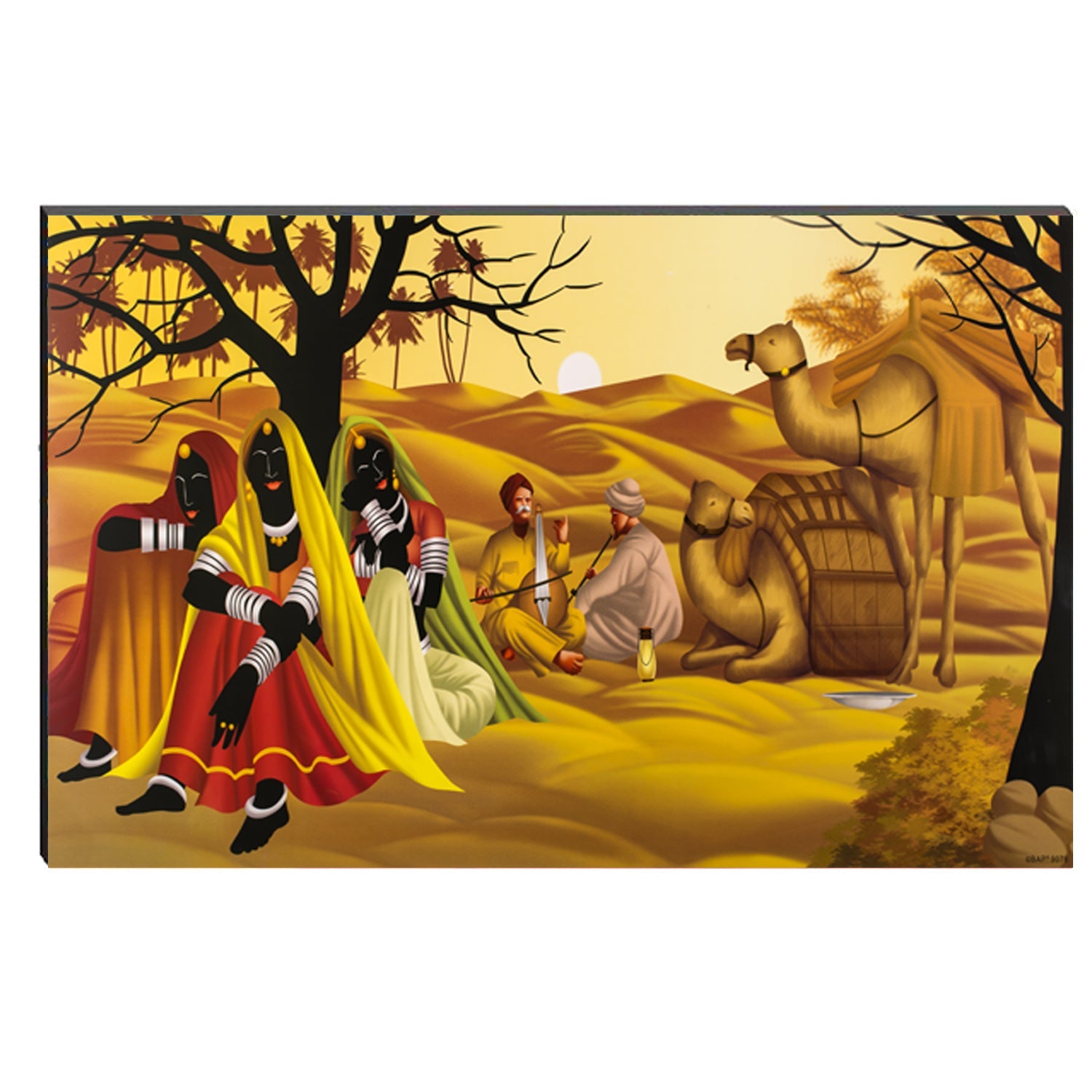 6MM MDF Village View Satin Matt Texture UV Art Painting Kafalo