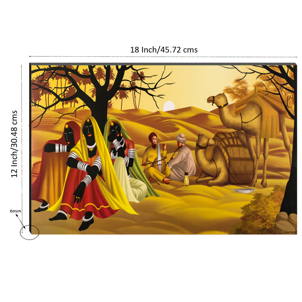 6MM MDF Village View Satin Matt Texture UV Art Painting Kafalo