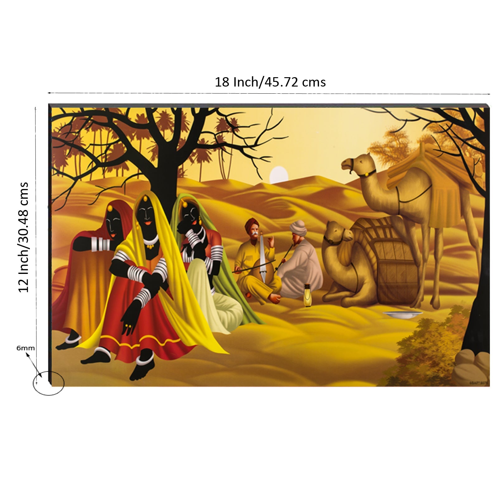 6MM MDF Village View Satin Matt Texture UV Art Painting Kafalo