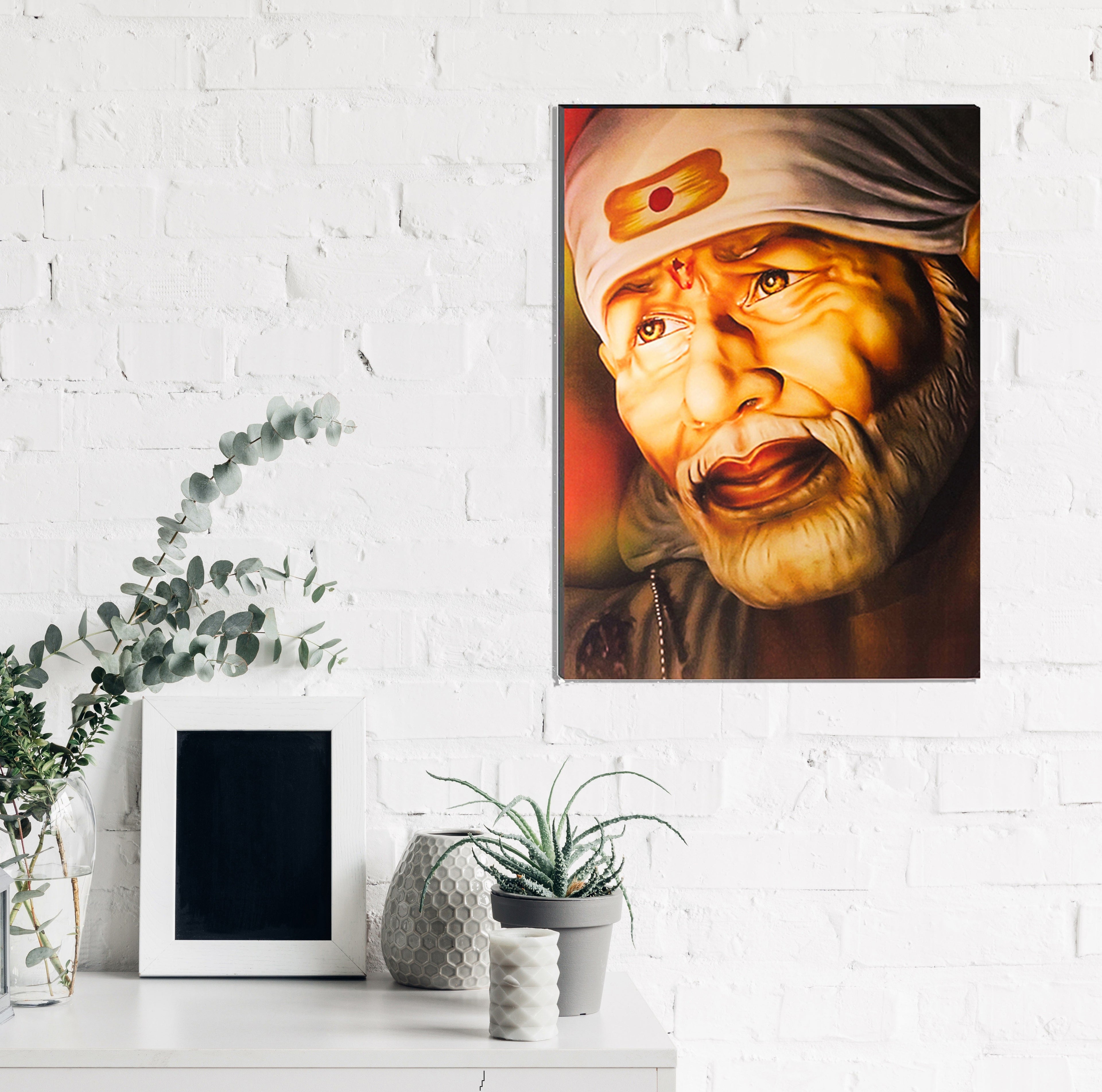 6MM MDF Sai Baba Satin Matt Texture UV Art Painting Kafalo