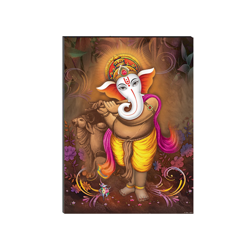6MM MDF Lord Ganesha Satin Matt Texture UV Art Painting Kafalo