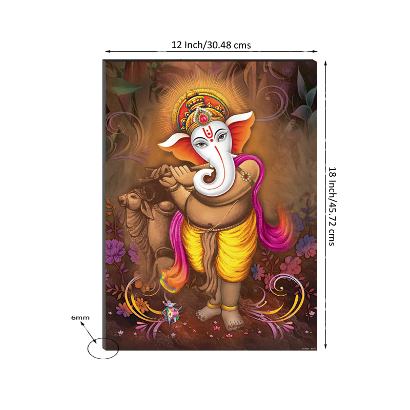 6MM MDF Lord Ganesha Satin Matt Texture UV Art Painting Kafalo