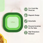 Ombre Green Magnetic Trivet Set Of 3 Nestasia