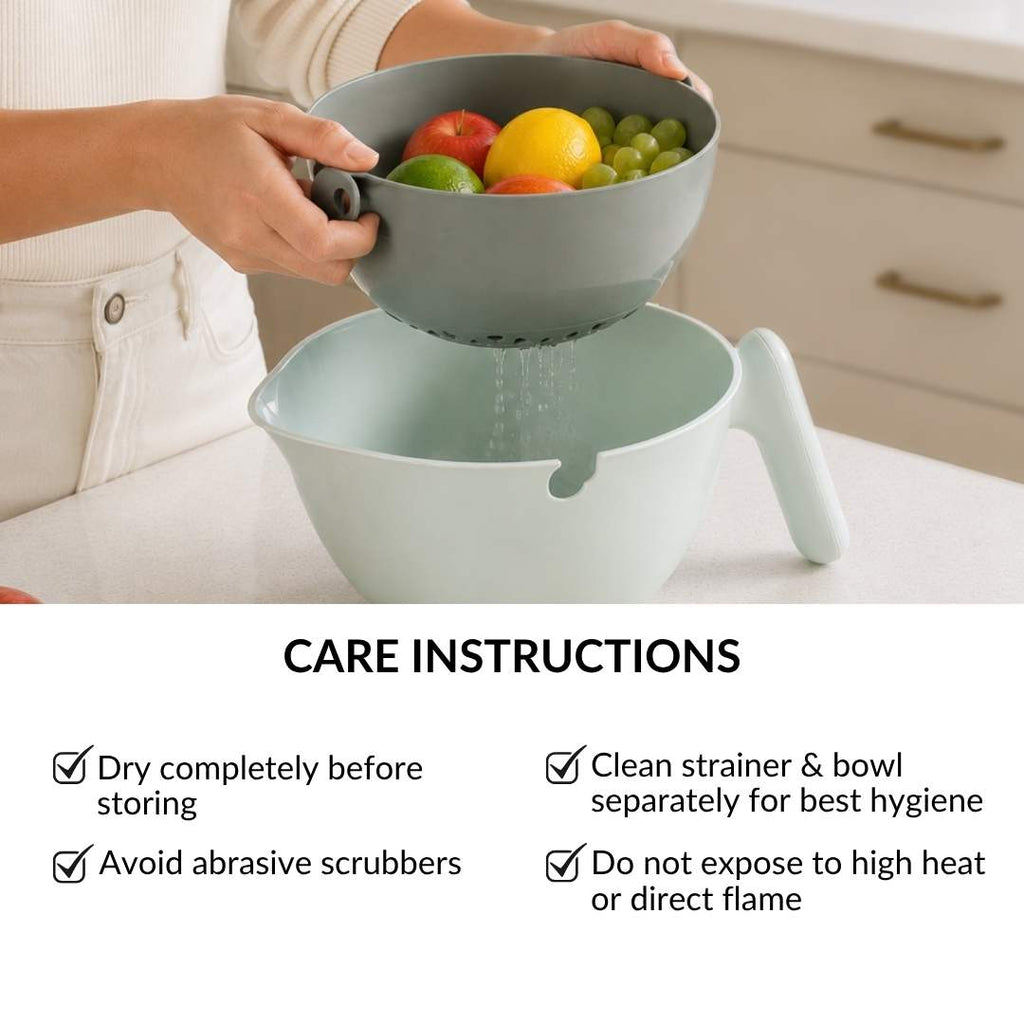 2 In 1 Kitchen Colander And Bowl 2000ml Nestasia