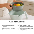 2 In 1 Kitchen Colander And Bowl 2000ml Nestasia