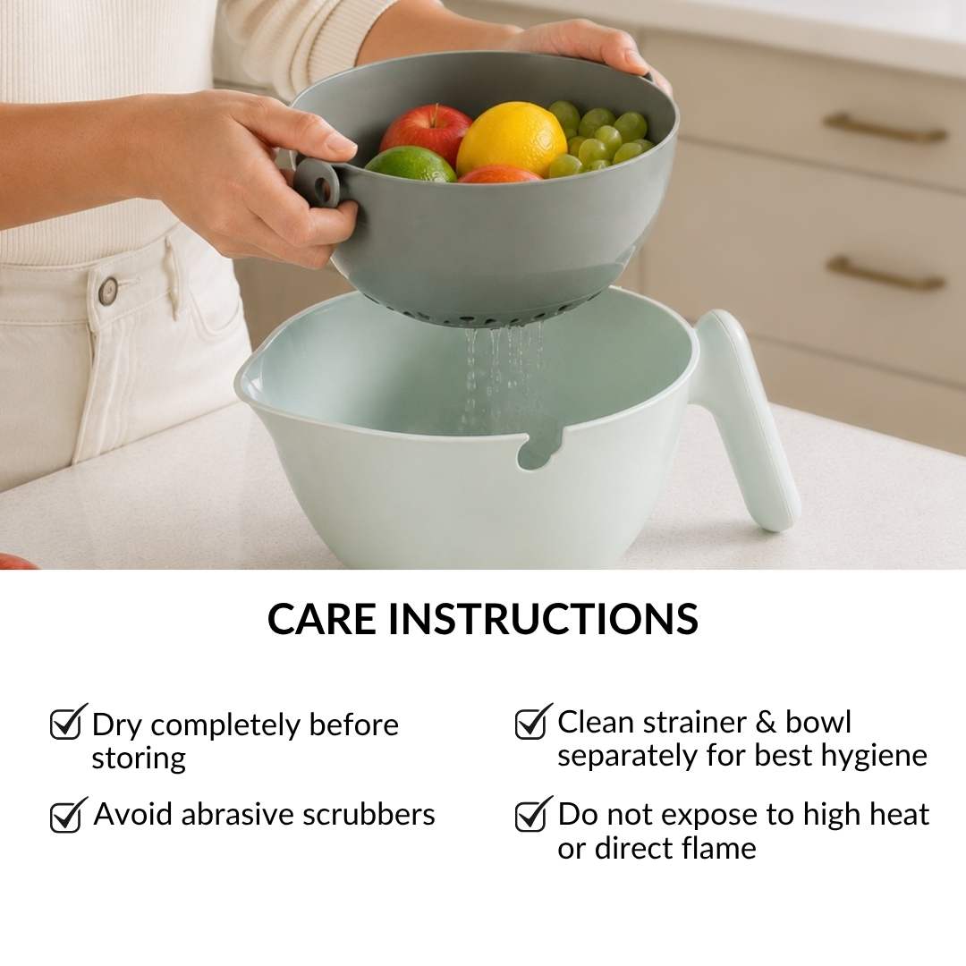 2 In 1 Kitchen Colander And Bowl 2000ml Nestasia
