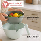 2 In 1 Kitchen Colander And Bowl 2000ml Nestasia
