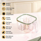 Four Sectioned Seasoning Box With Handle And Spoons 800ml Nestasia