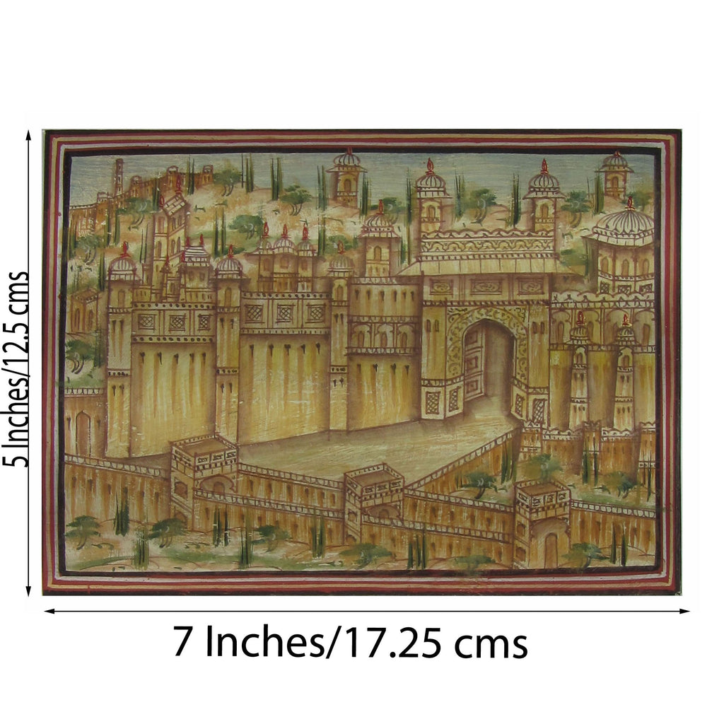 The Amer Fort Original Art Paper Painting Kafalo