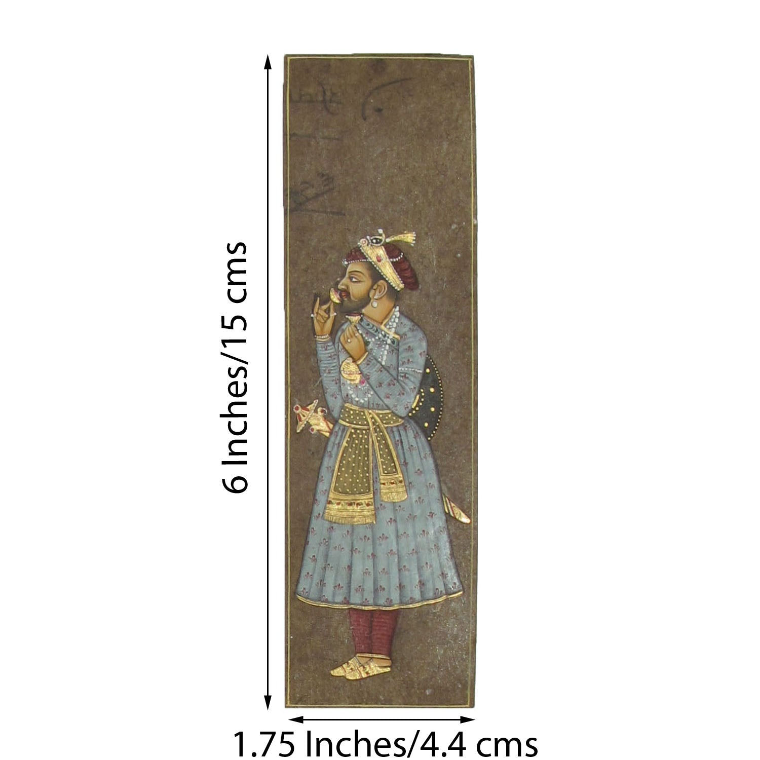 Mughal King Portrait Original Art Paper Painting Kafalo
