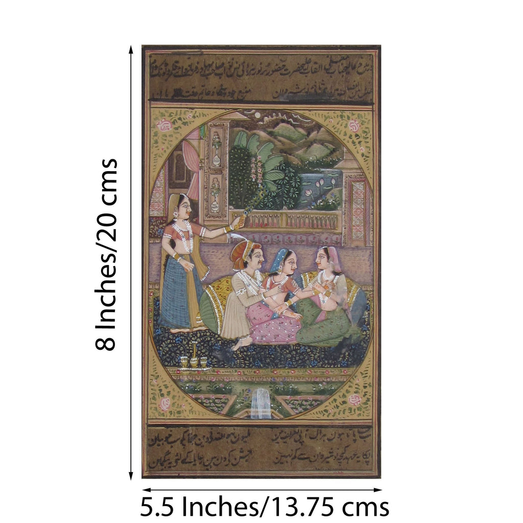 Recreating Melodies Mughal Painting Original Art Paper Painting Kafalo
