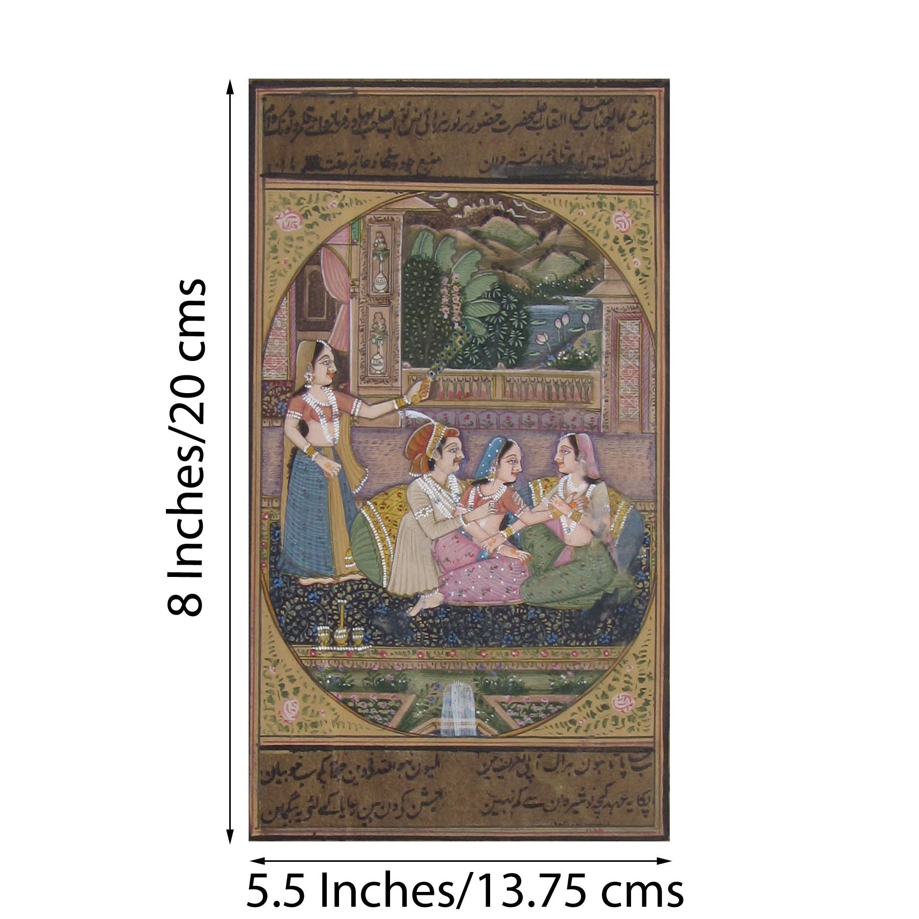 Recreating Melodies Mughal Painting Original Art Paper Painting Kafalo