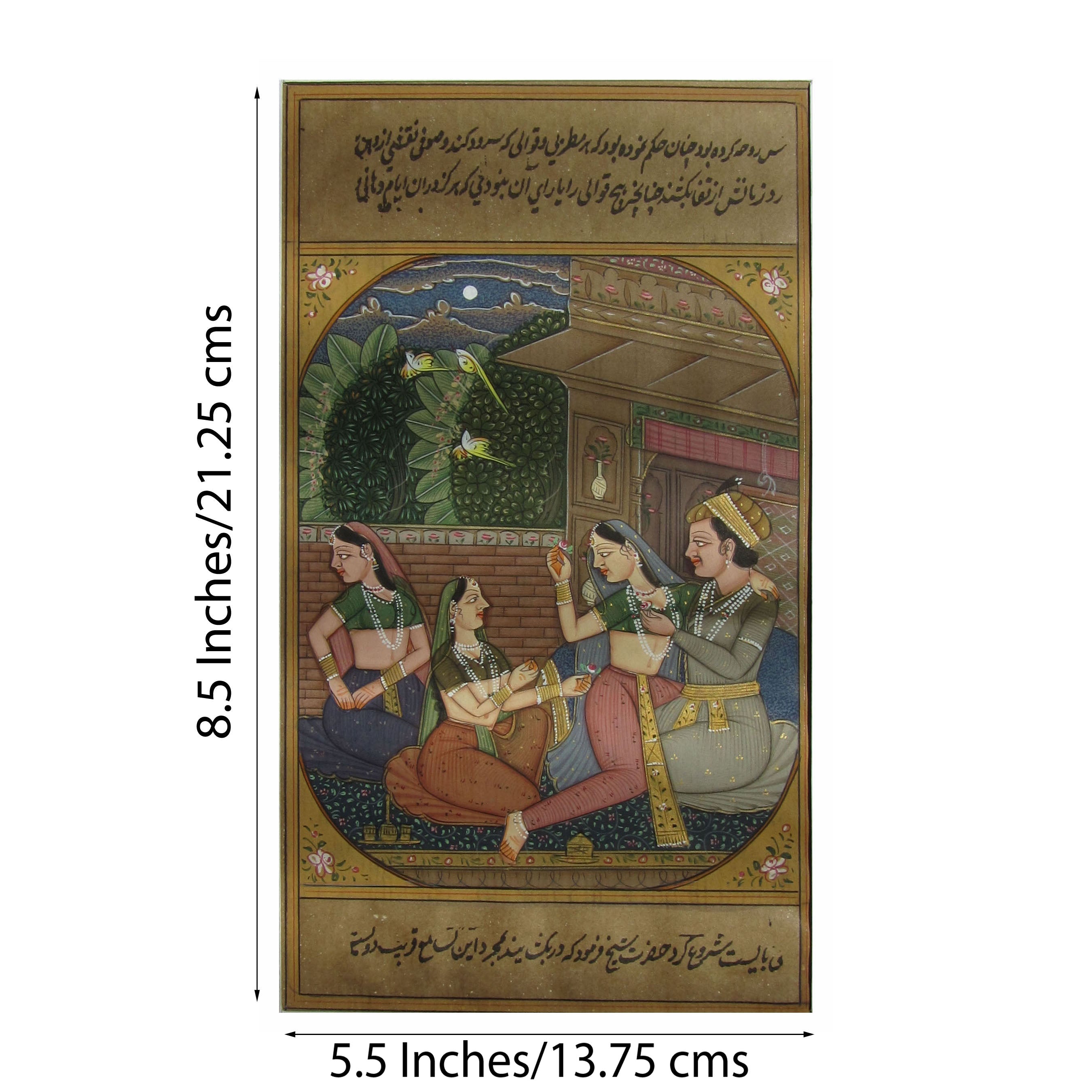Regal Entertainment Mughal Painting Original Art Paper Painting Kafalo