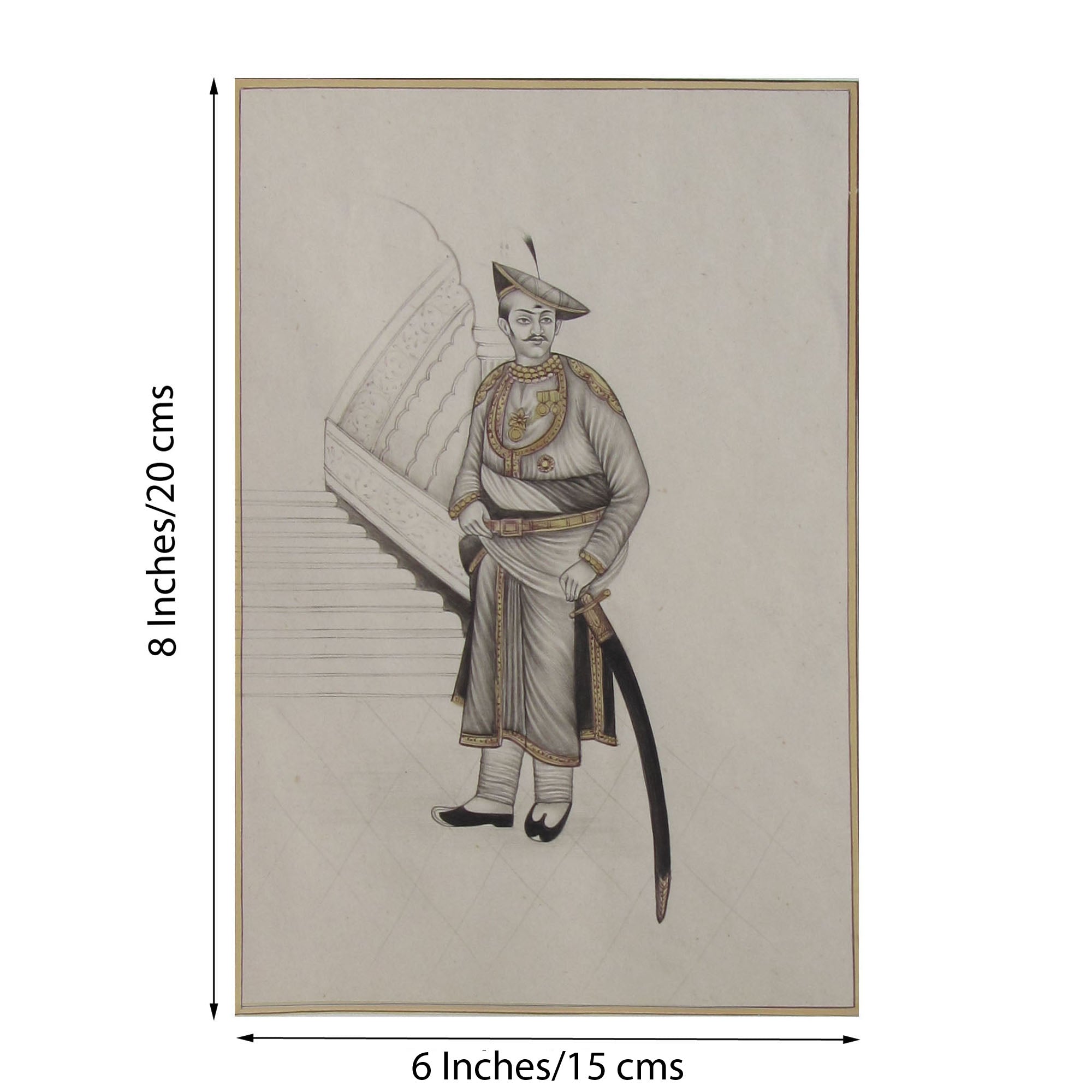 Prince of Royal Dynasty Original Art Paper Painting Kafalo