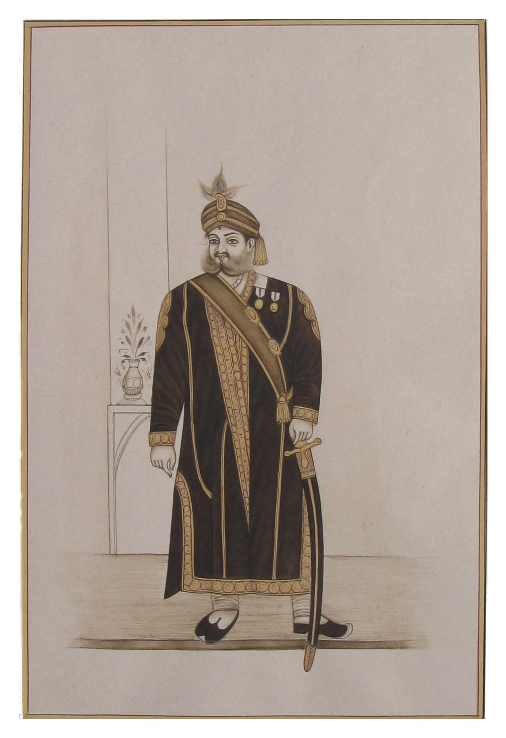 Prince of Royal Kingdom Original Art Paper Painting Kafalo