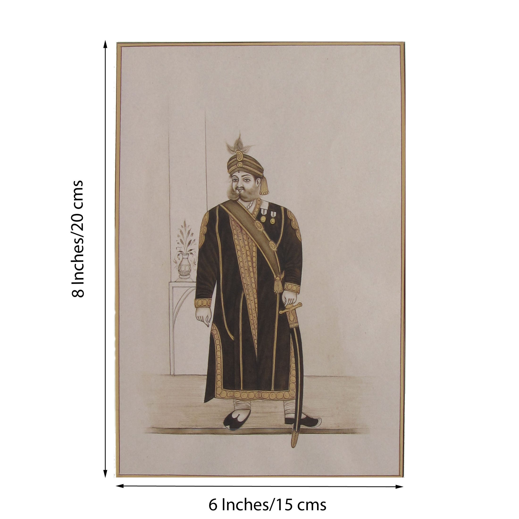 Prince of Royal Kingdom Original Art Paper Painting Kafalo