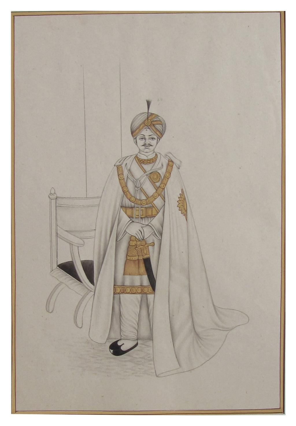 Royal King of Empire Original Art Paper Painting Kafalo