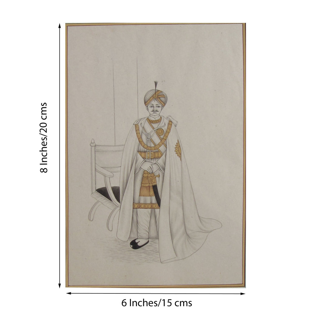 Royal King of Empire Original Art Paper Painting Kafalo