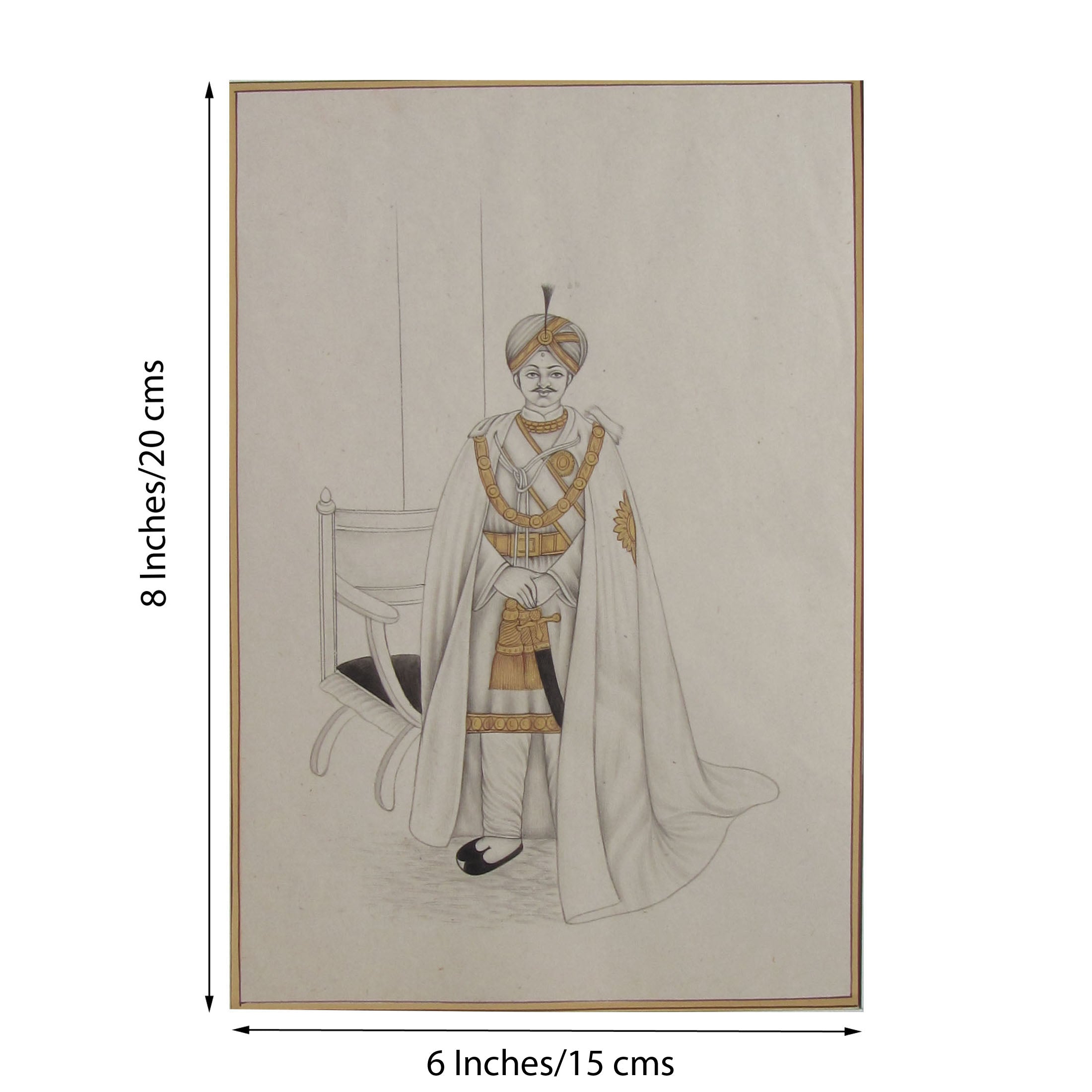 Royal King of Empire Original Art Paper Painting Kafalo
