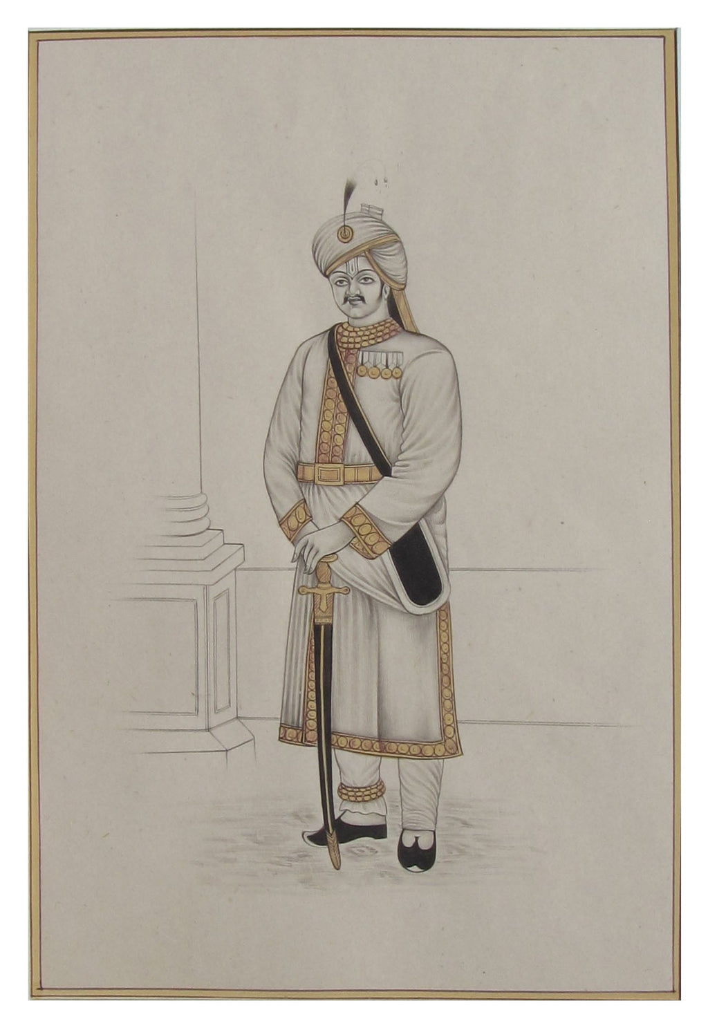 King of Royal Emperor Original Art Paper Painting Kafalo
