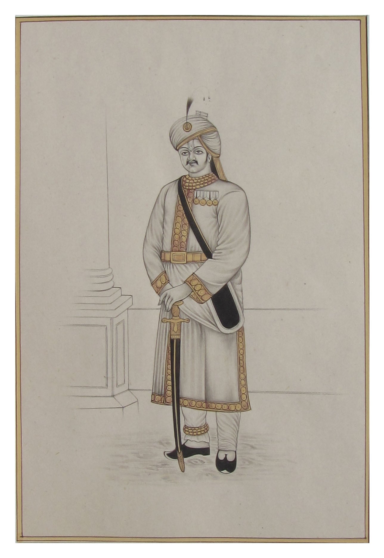 King of Royal Emperor Original Art Paper Painting Kafalo