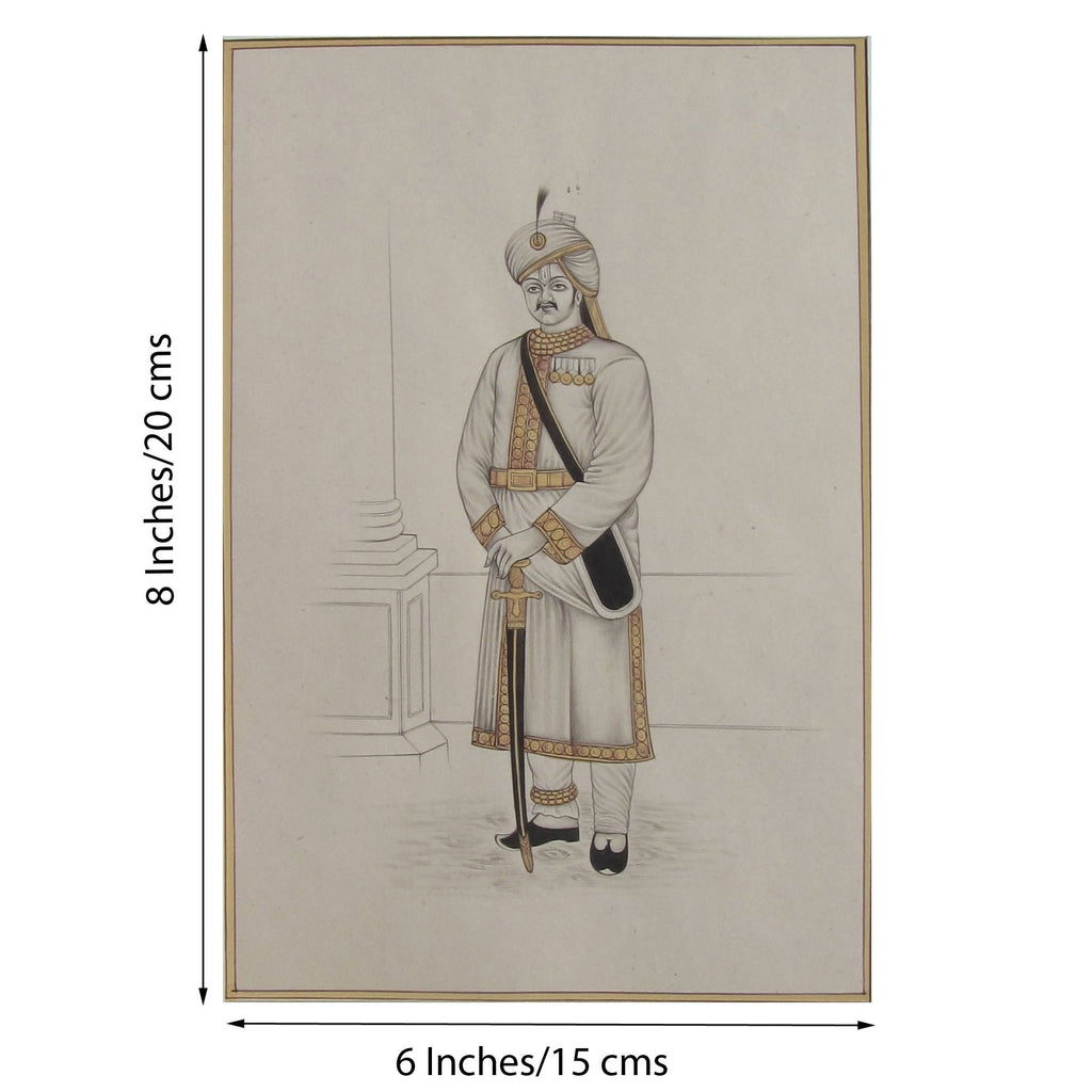 King of Royal Emperor Original Art Paper Painting Kafalo