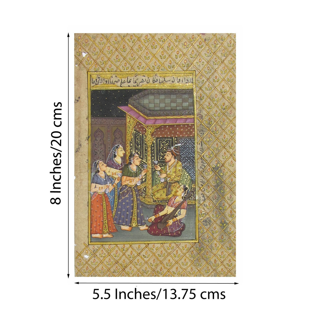 Mughal Original Art Paper Painting Kafalo