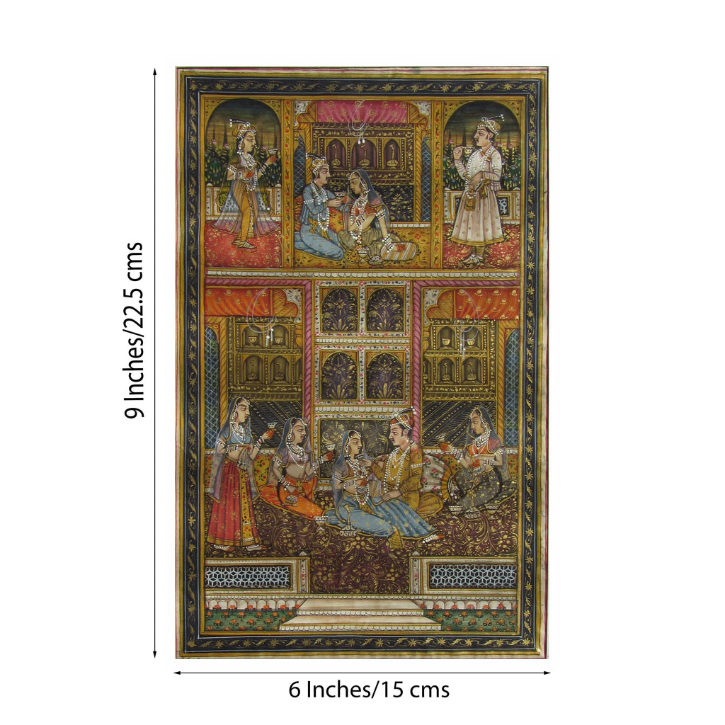 Mughal Love Scene Original Art Paper Painting Kafalo
