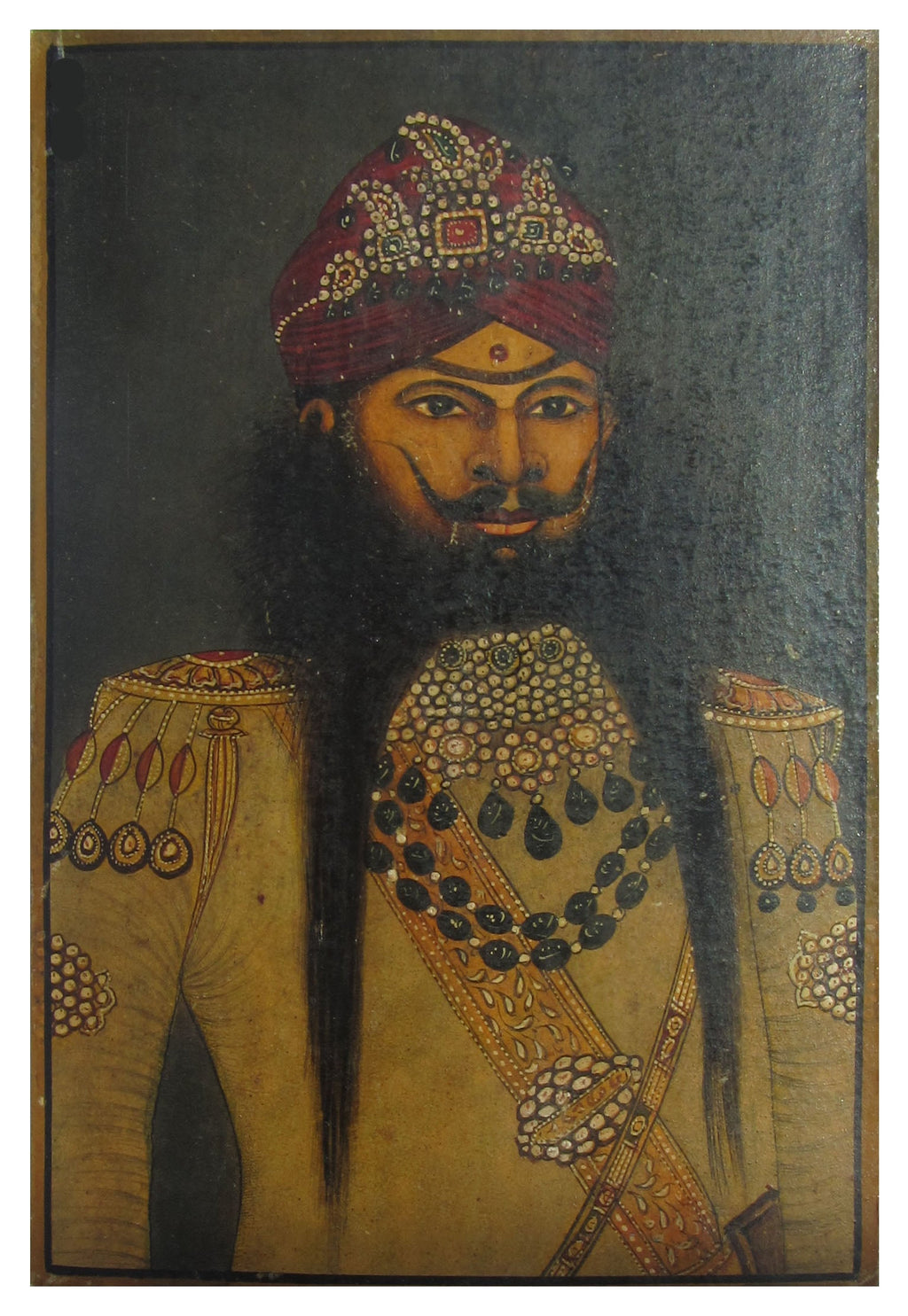 Nawab of Mughal Dynasty Original Art Paper Painting Kafalo