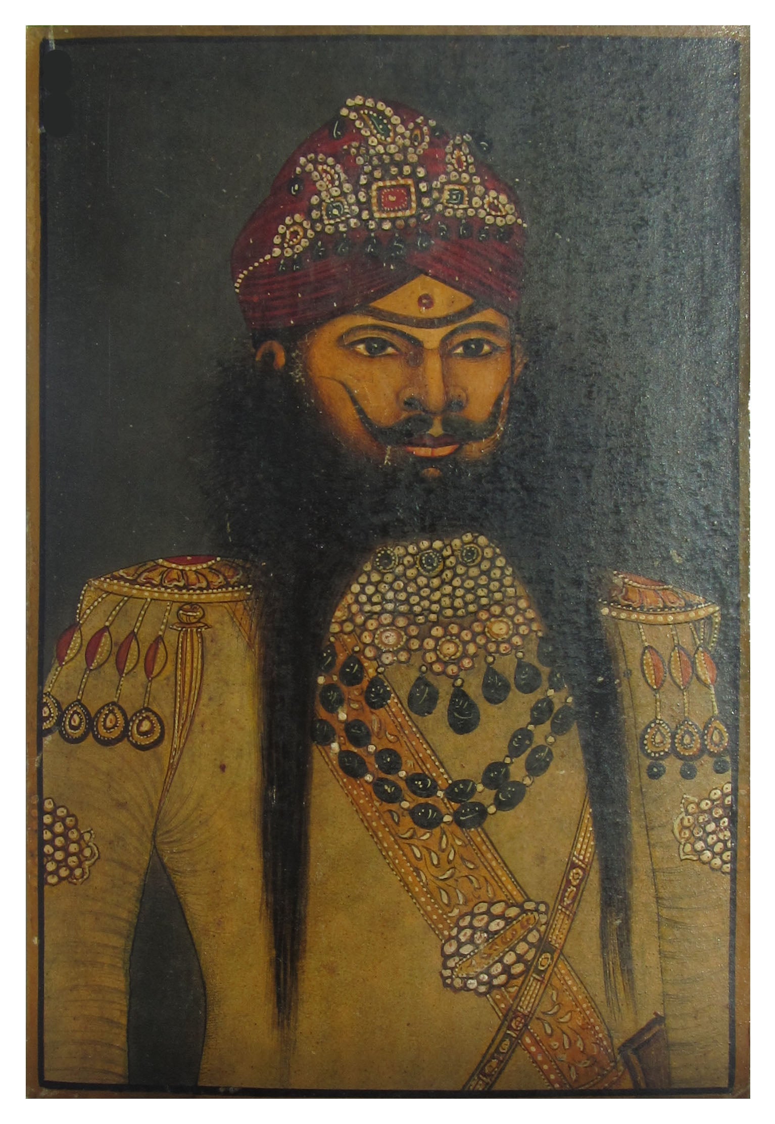 Nawab of Mughal Dynasty Original Art Paper Painting Kafalo