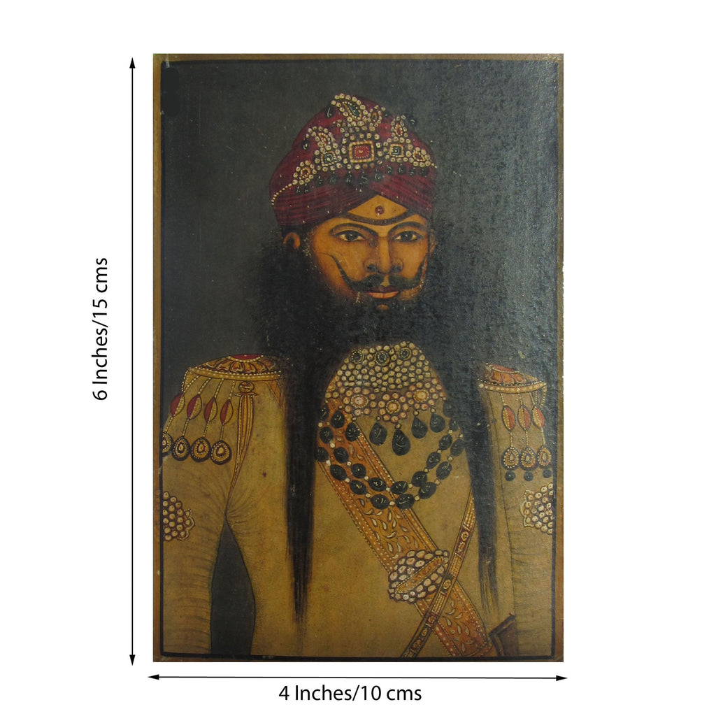 Nawab of Mughal Dynasty Original Art Paper Painting Kafalo