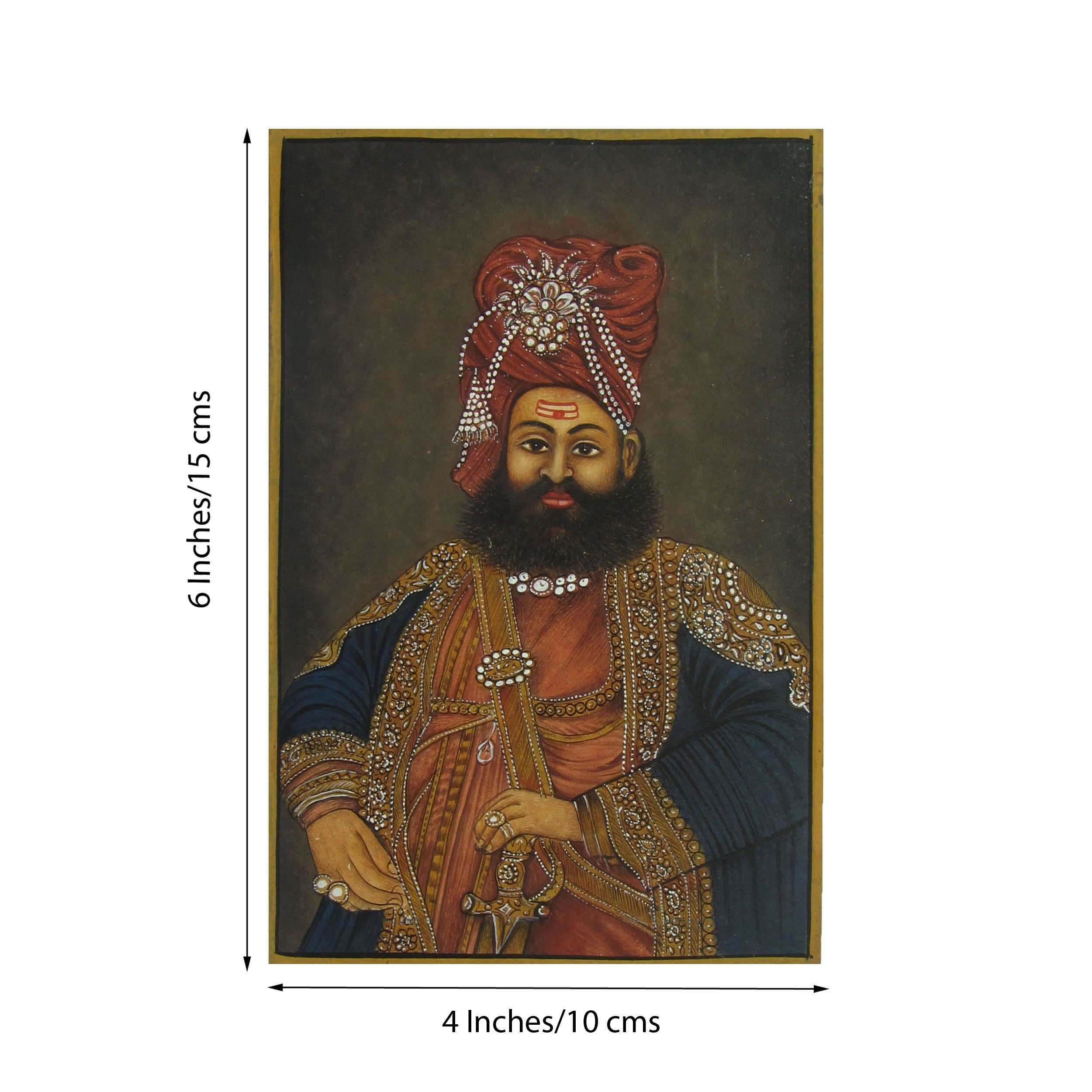 Nawab of Mughal Kingdom Original Art Paper Painting Kafalo